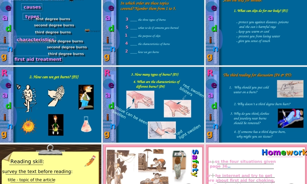 高中英语必修5Unit5 First aid--warming up1ppt 课件