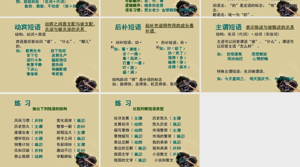 高考语文 短语及短语的类型课件