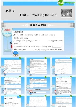 高中英语：Unit2课件(新人教版必修4) 课件