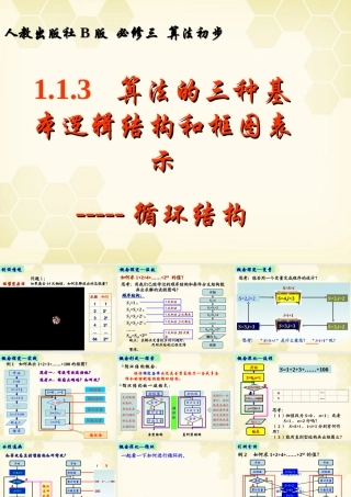 高中数学 113( 算法的三种基本逻辑结构和框图表示)课件2  新人教B版必修3 课件