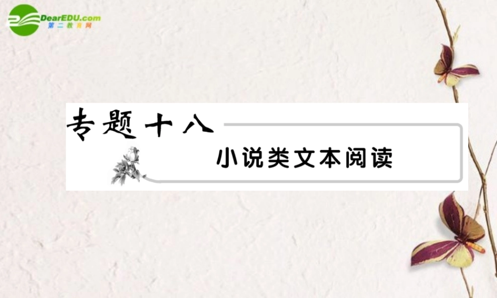 高考语文 小说类文本阅读课件 新人教版 课件