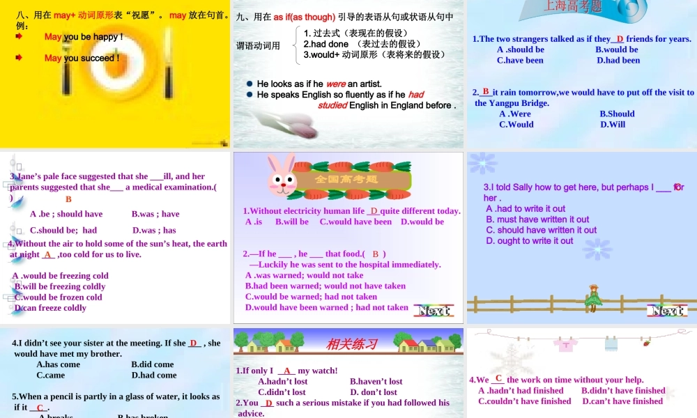 高二英语虚拟语气课件