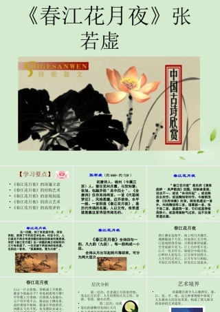 高中语文(春江花月夜)课件 新人教版选修(中国现代诗歌散文欣赏) 课件