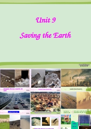 高二英语下学期Unit9 Saving the earth! 人教版 课件