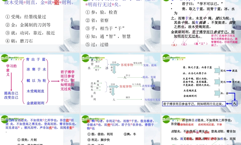 高中语文 32(劝学)课件 新人教版必修3 课件
