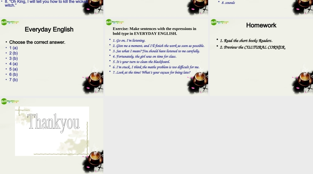 高中英语 Module2(Small Talk)Listening,Spenking and Writin课件 外研版选修6 课件