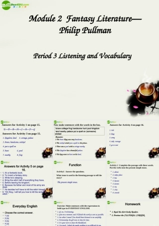 高中英语 Module2(Small Talk)Listening,Spenking and Writin课件 外研版选修6 课件