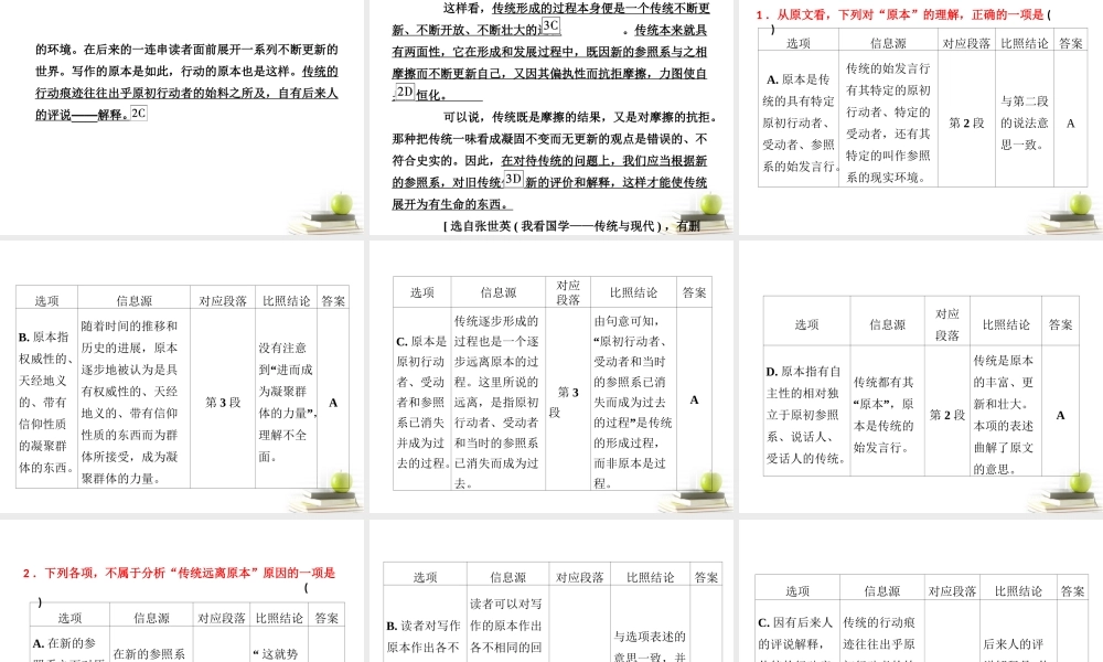 高考语文二轮复习 第一部分专题一一般论述类文章阅读(1)课件 新人教版 课件