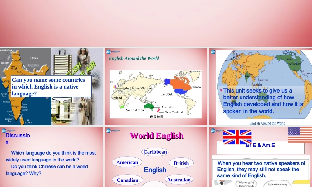 高中英语 Unit2 warming-up、Reading课件 新人教版必修1 课件