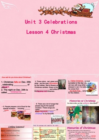 高中英语 Unit 3 Celebrations Lesson 4 Christmas课件3 北师大版必修1 课件
