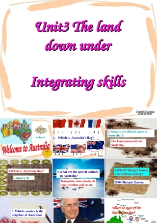 高三英语Unit3 The land down under 课件