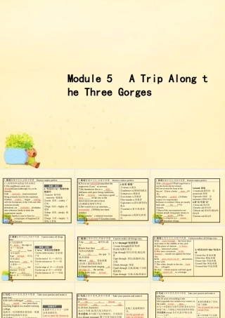 高优指导版高三英语一轮复习 Module 5 A Trip Along the Three Gorges课件 外研版必修4 课件