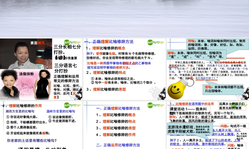 高考语文 修辞方法复习课件