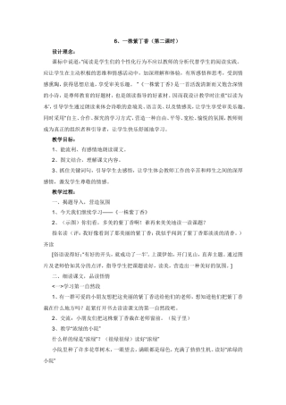 一株紫丁香教案