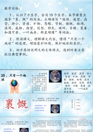 只有一个地球2稿