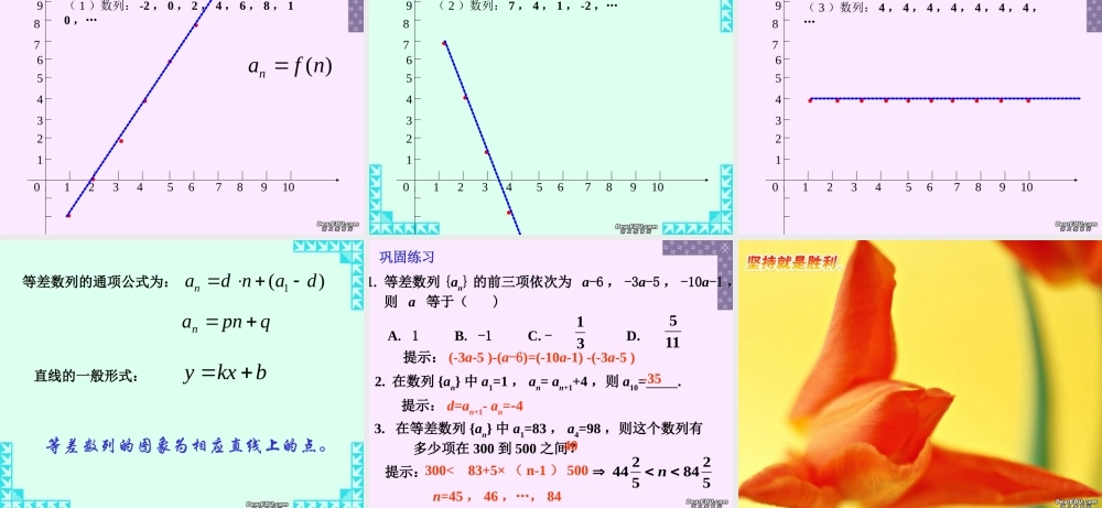 等差数列定义与通项公式 新课标 人教版 课件