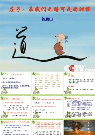 高三语文上册(庄子：当我们无路可走的时候)课件 人教版第五册 课件