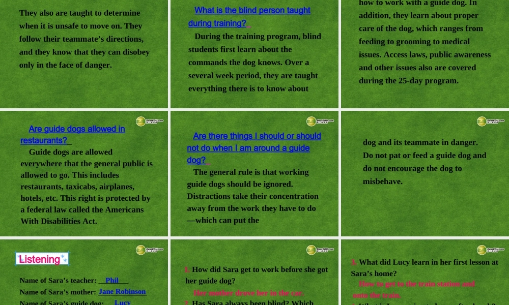 高中英语 Reading and listening课件