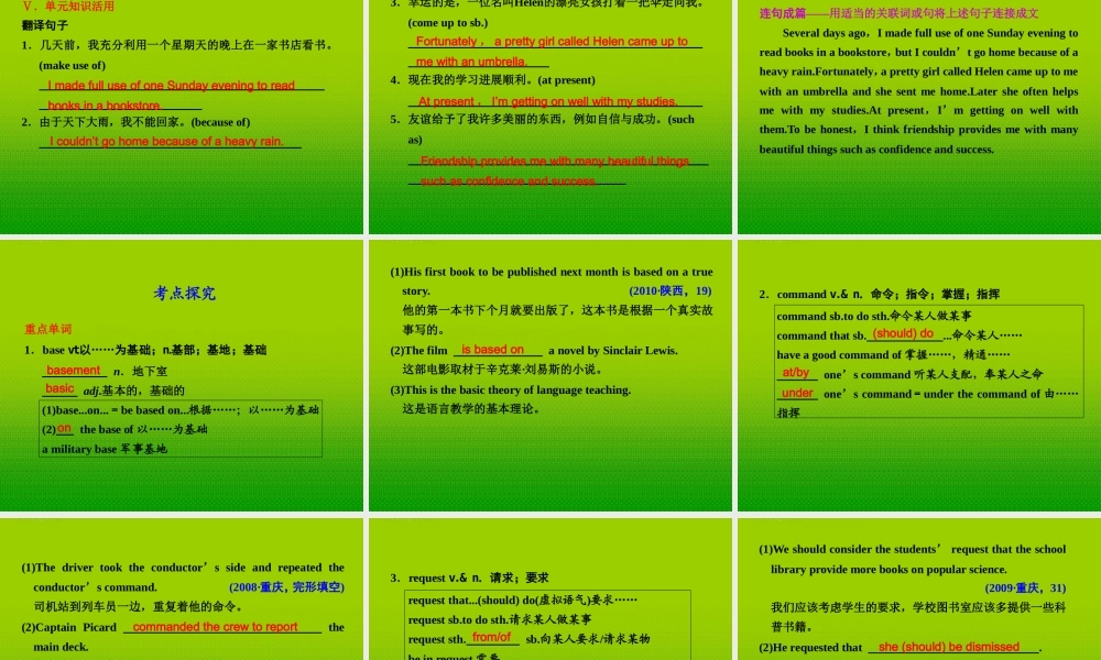 高考英语 Book 1 Unit 2课件