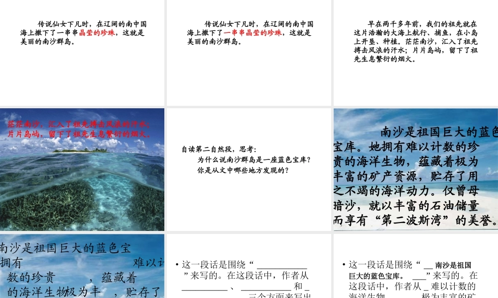 2美丽的南沙群岛ppt