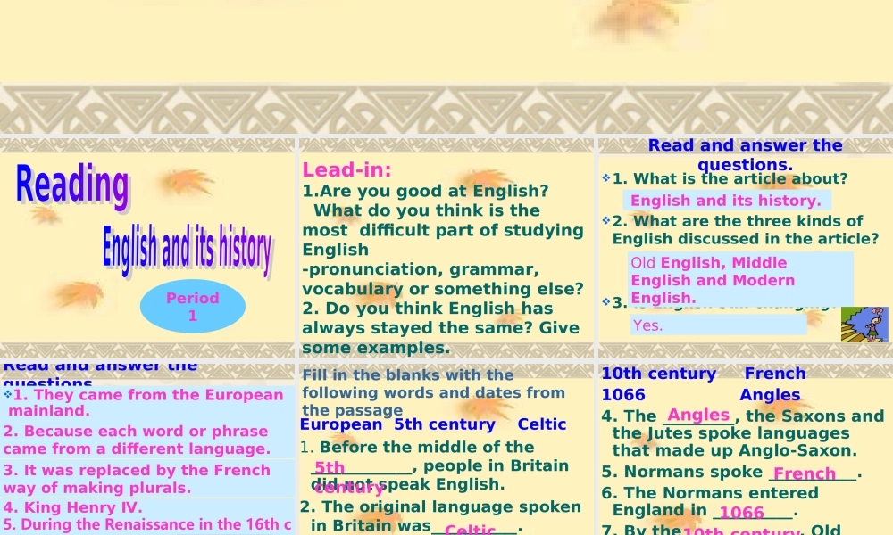 高中英语Unit 2 Language--Reading2ppt 课件