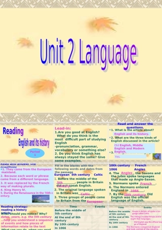 高中英语Unit 2 Language--Reading2ppt 课件