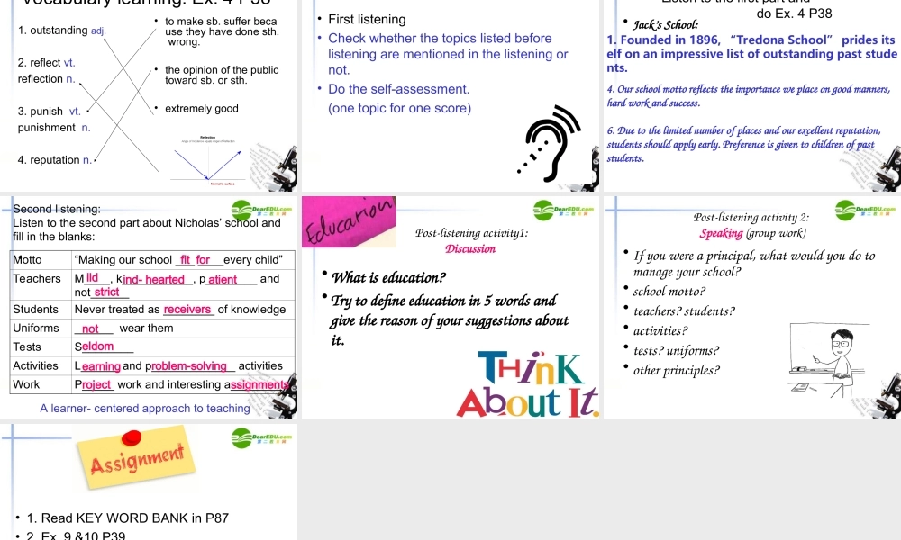 高中英语 Unit 15 Lesson 2 Different Schools课件 北师大版选修5 课件