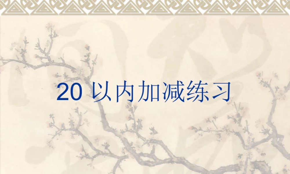 20以内加减练习