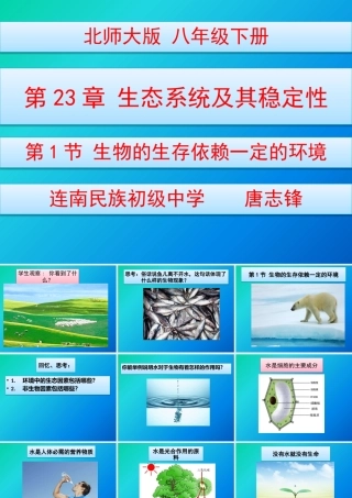 第1节生物的生存依赖一定的环境-(2)