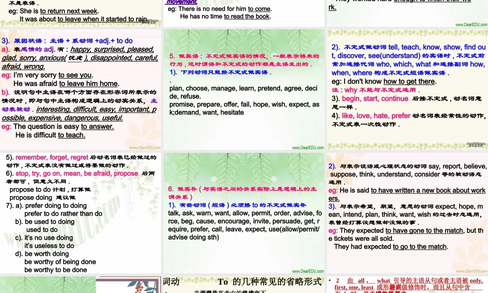 高中英语不定式课件 新课标 人教版 课件