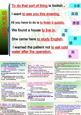 高中英语不定式课件 新课标 人教版 课件
