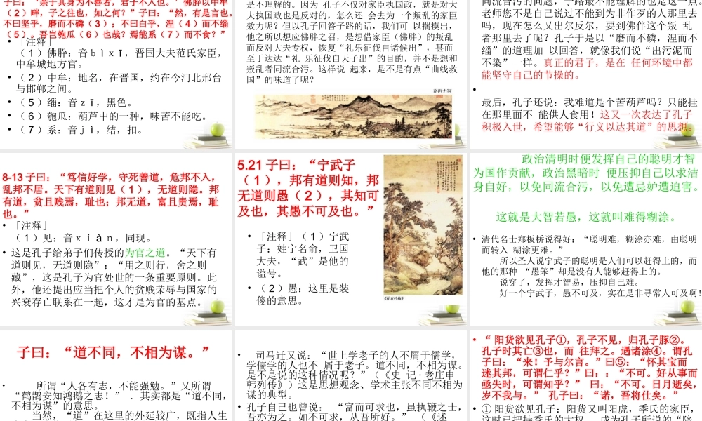 高中语文 (待贾而沽)教学课件 新人教版选修之(论语) 课件