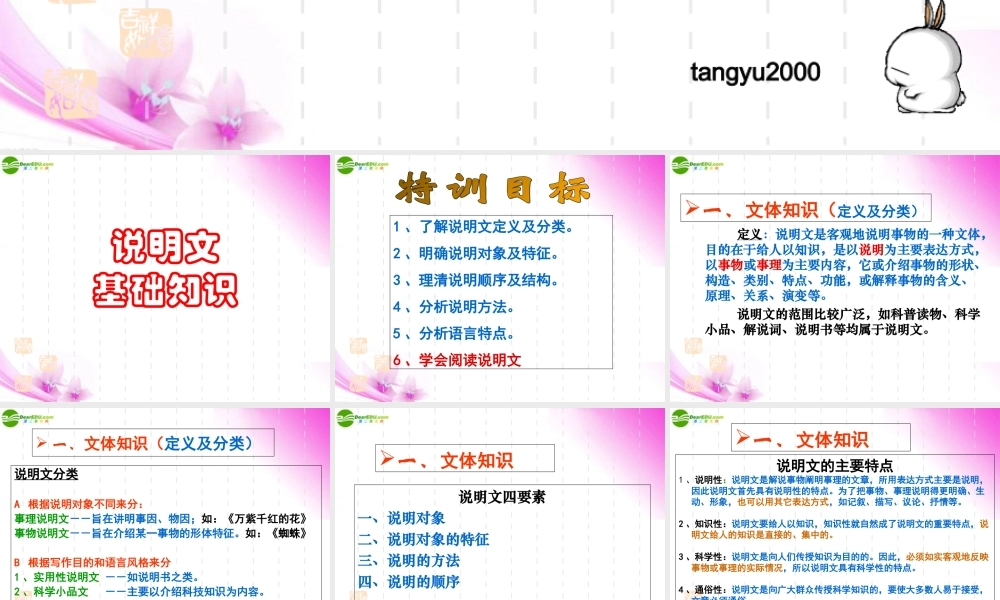 高考语文(说明文基础知识)优秀课件