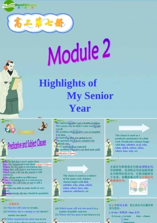 高中英语 odule 2(Highlights of my senior Year-Grammar)课件 外研版选修7 课件