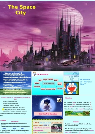 高二英语Unit6 Life in the future课件一 课件