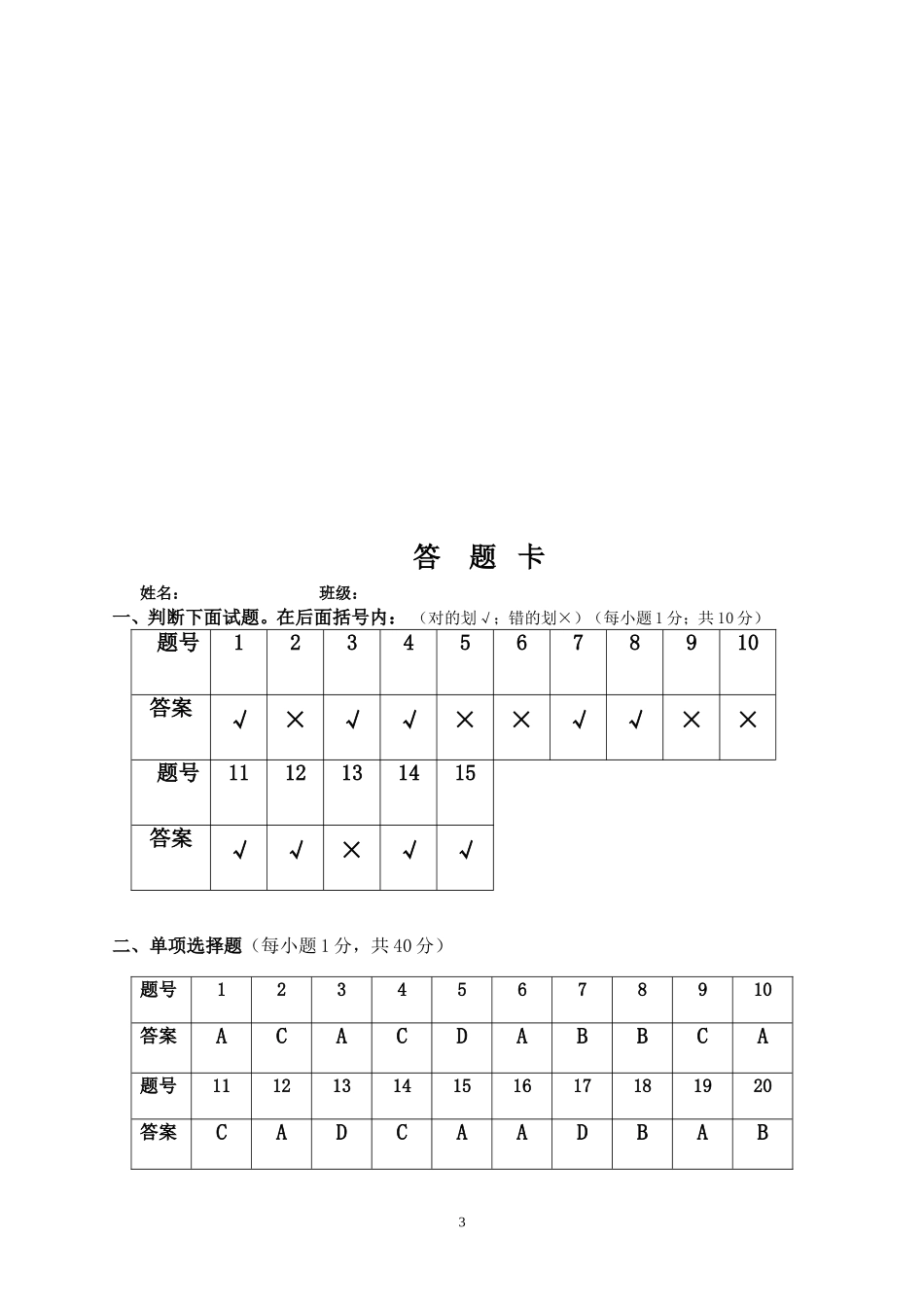160-就业指导与创业教育期末试卷_第3页