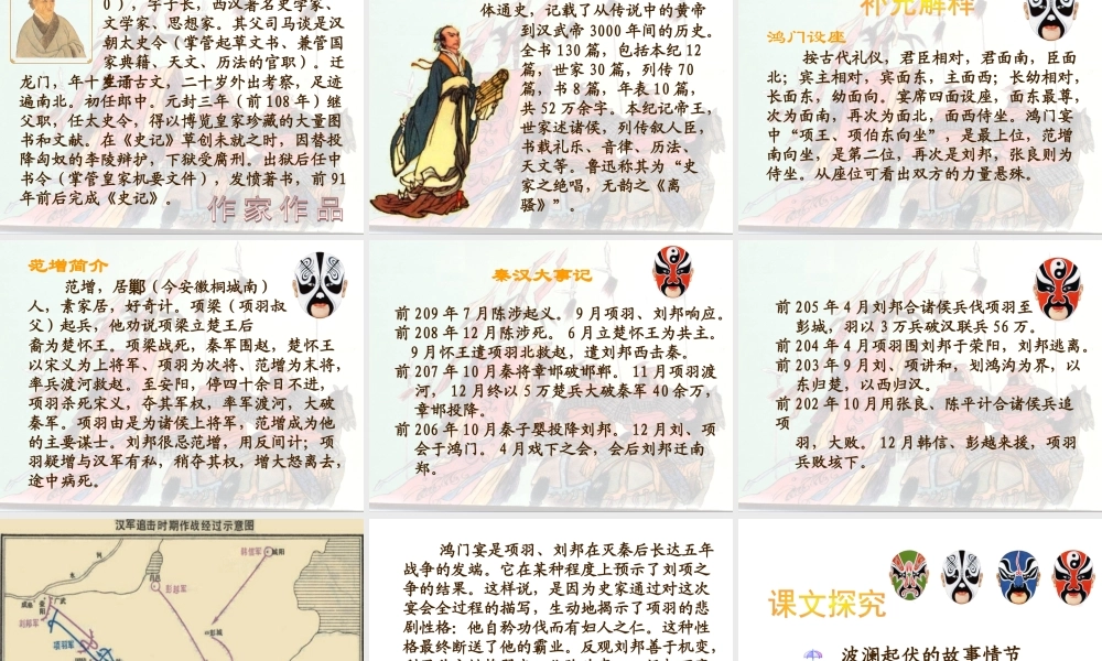 高一语文第二册 (鸿门宴)课件 2 课件