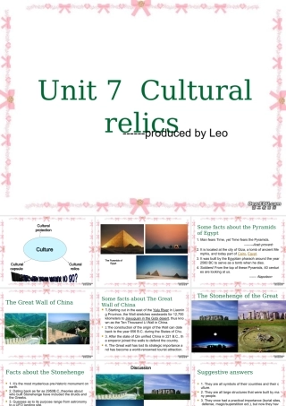 重庆市Unit7 Cultural relics 人教版 课件