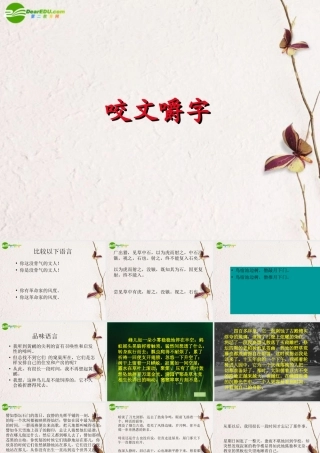 高中语文(咬文嚼字)课件 新人教版必修5 课件