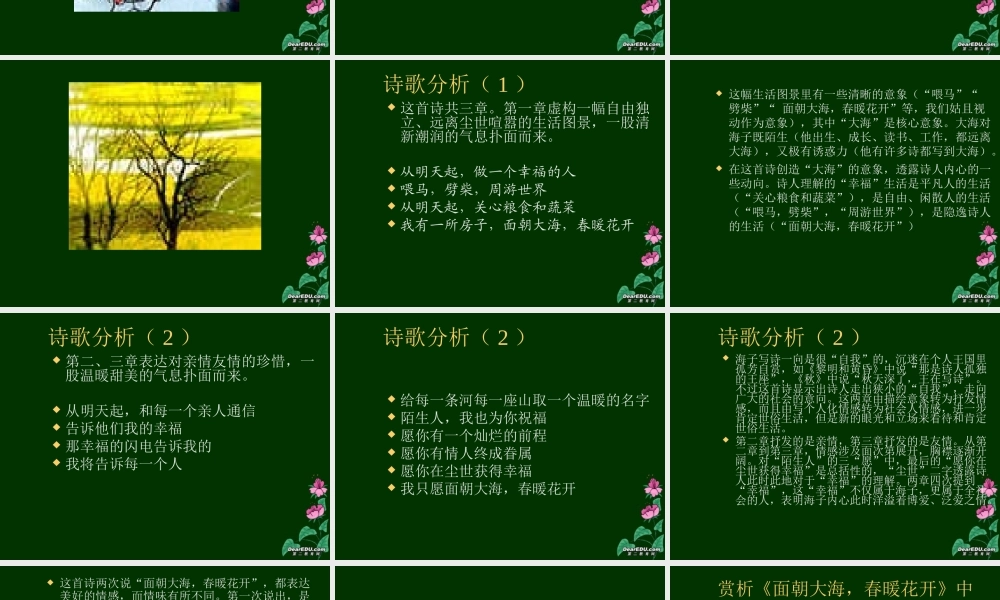 高中语文面朝大海,春暖花开课件1 人教版 课件