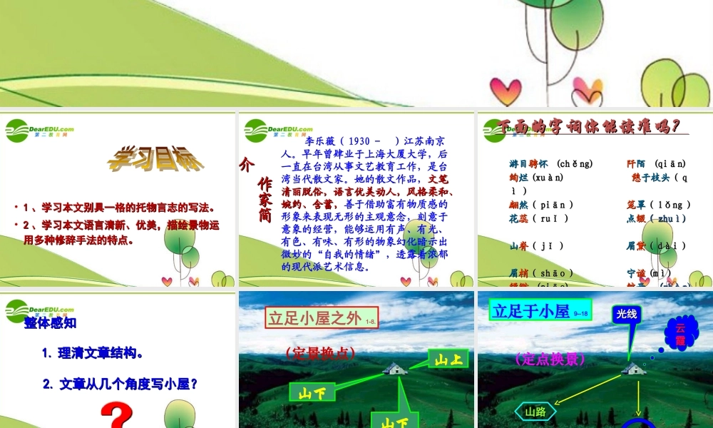 高中语文 第二单元第6课我的空中楼阁课件 人教版 课件