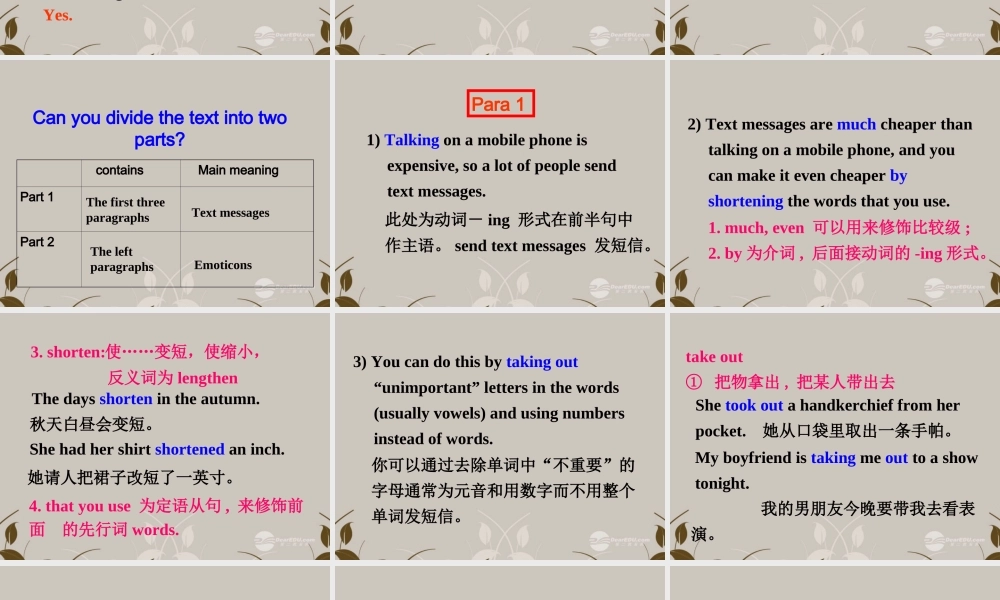 高中英语 Module 6 The Internet and Telecommuniation Cultural corner精品课件 外研版必修1 课件