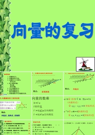 高考数学一轮复习课件：5.1向量复习 课件