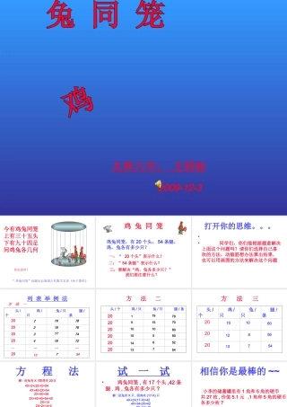 鸡兔同笼五(上)