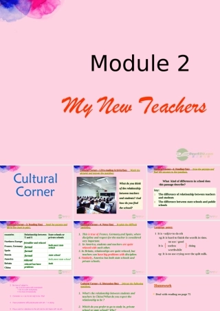 高中英语 Module 2 My New Teachers 第五课时 精品课件 外研版必修1 课件