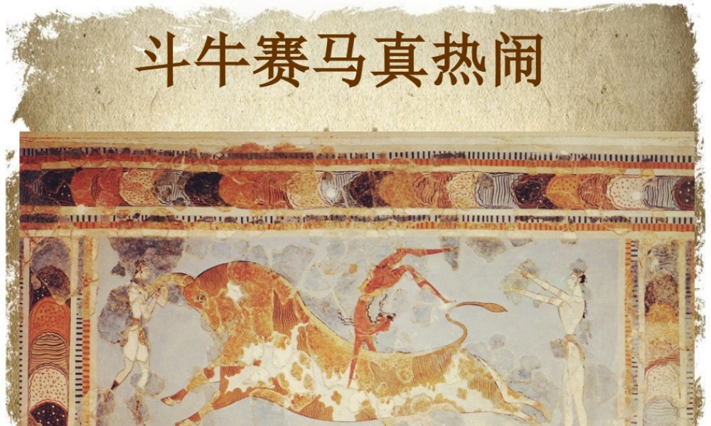 《斗牛赛马真热闹》课件