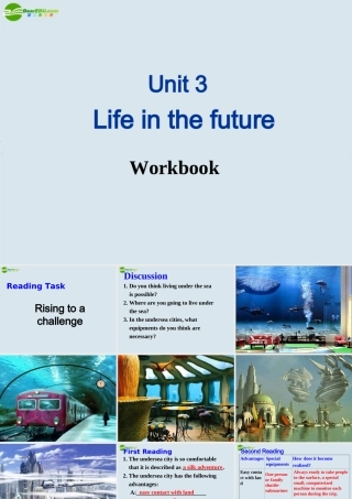 高中英语 unit 3 Life in the future  Workbook课件 新人教版必修5 课件