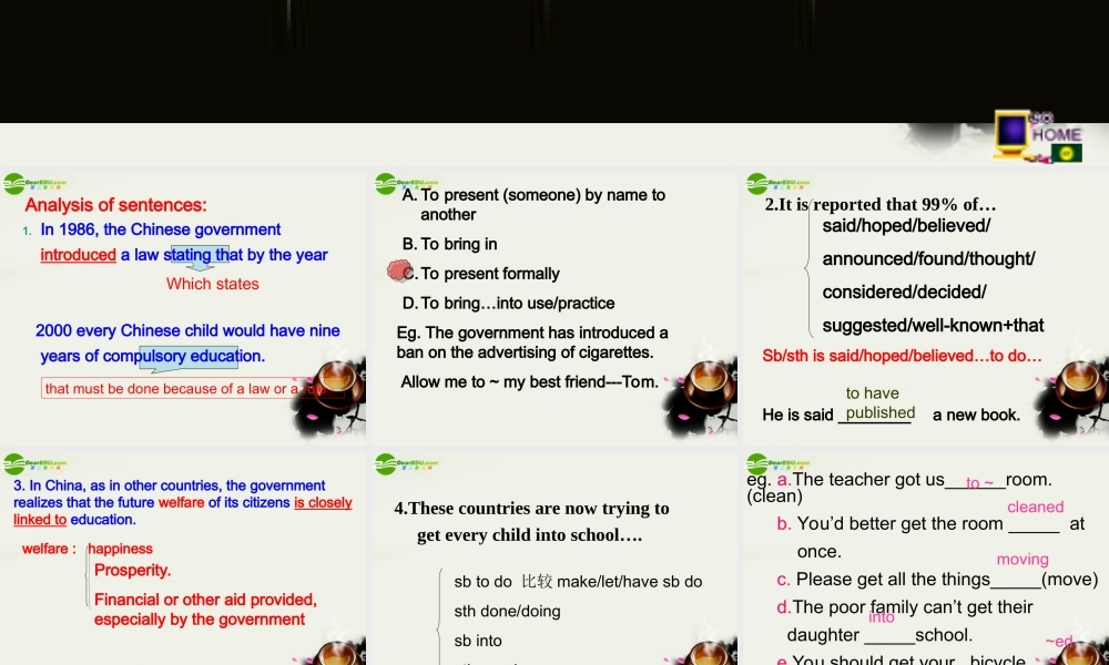 高三英语 Unit12 reading课件 人教版 课件