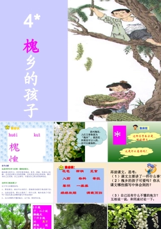人教版小学语文三年级上册《槐乡的孩子》PPT课件