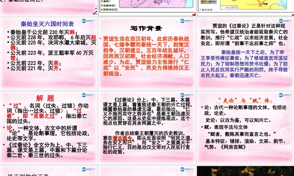 高中语文 第16课(过秦论)课件 粤教版必修4 课件